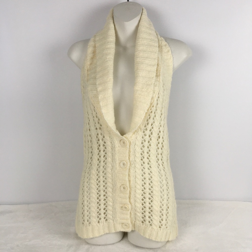 Guess Cable Knit Top Sweater Vest Top Size M